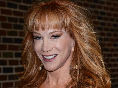 Kathy Griffin on Kathy Griffin Enters The  Late Show With David Letterman  Taping At