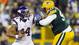 Vikings quarterback Joe Webb (14) tries to avoid Packers defensive tackle B.J. Raji (90) during the second quarter.
