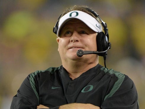 Fiesta Bowl on Chip Kelly Is 46 7 In Four Seasons As Oregon S Head Coach Kirby Lee