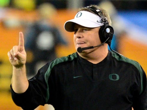 Fiesta Bowl on Chip Kelly Will Try To Improve On His 46 7 Record At Oregon And Add A