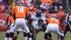 Ravens linebacker Ray Lewis (52) lines up as Broncos quarterback Peyton Manning gets ready to take the snap during the second quarter of the AFC divisional playoff game at Sports Authority Field.