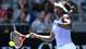 Sloane Stephens of the USA pops a forehand on her way to victory, 6-1, 3-6, 7-5 against Bojana Jovanovski of Serbia. She's into her first Australian Open quarterfinal.