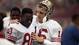 XXIV: As part of the most lopsided win in Super Bowl history, Joe Montana and Jerry Rice put on a show for the ages. Montana was 22 of 29 for 297 yards and a then-record five touchdowns, and Rice had seven catches for 148 yards and a record three touchdown catches in the 49ers' 55-10 victory over the Broncos, giving San Francisco its fourth championship of the 1980s.