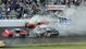 NASCAR Nationwide Series drivers Dale Earnhardt Jr (88) , Parker Kligerman (77) , Kyle Larson (32) and Justin Allgaier (31) are involved in a crash during the DRIVE4COPD 300 at Daytona International Speedway.