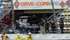 A fan is wheeled out on a stretcher after being injured from debris from a crash on the final lap of the DRIVE4COPD 300 at Daytona International Speedway.
