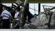 Detailed view of a car engine that crashed threw the catch fence during the DRIVE4COPD 300 at Daytona International Speedway.