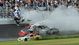 NASCAR Nationwide Series driver Kyle Larson (32) goes up into the fence after being involved in a crash on the final lap during the DRIVE4COPD 300 at Daytona International Speedway.