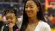 Lailaa Williams has a WNBA star for a mother in Candace Parker, holding her in August 2010, and a former NBA player for a father in Shelden Williams.