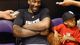 Knicks forward Amar'e Stoudemire hangs out with son Amar'e Jr. during a 2010 news conference when he was with the Suns.