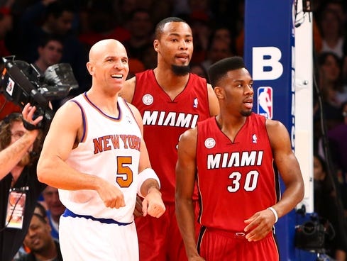 Miami Heat Knicks on Knicks Point Guard Jason Kidd  5  Had A Good Performance Against Miami