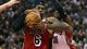 Game 1: Feb. 3 vs. Toronto Raptors. The streak begins with a bang as the Heat come out after a loss to the Indiana Pacers and breeze on the strength of 58 combined points by LeBron James and Chris Bosh. Score: 100-85.