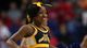 A North Carolina A&T Aggies cheerleader in the first half of the game against the Louisville Cardinals during the second round of the 2013 NCAA tournament at Rupp Arena. Marquette defeated Davidson 59-58.