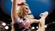 A San Diego State cheerleader performs during the No. 7 seed Aztecs' game against No. 10 seed Oklahoma in Philadelphia.
