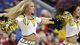 The Missouri Tigers dance team performs in the first half against the Colorado State Rams.