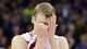 Second round: Wisconsin Badgers forward Sam Dekker (15) reacts after losing to the Mississippi Rebels during the second round of the 2013 NCAA tournament at the Sprint Center. Mississippi defeated Wisconsin 57-46.