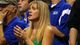 Amanda Marcum, the wife of head coach Andy Enfield of the Florida Gulf Coast Eagles, watches in the second half against the San Diego State Aztecs during the third round of the NCAA tournament in Philadelphia.