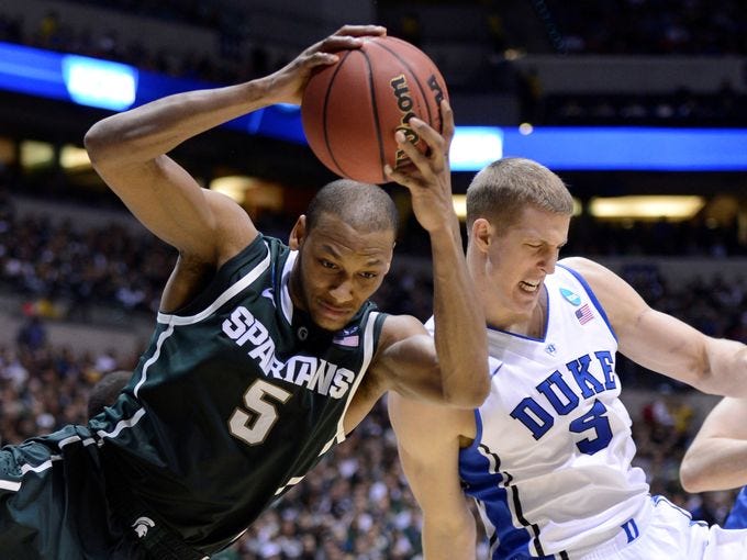 Duke beat Michigan State 71-61 on Friday night to advance to the Midwest Regional final in the NCAA tournament.