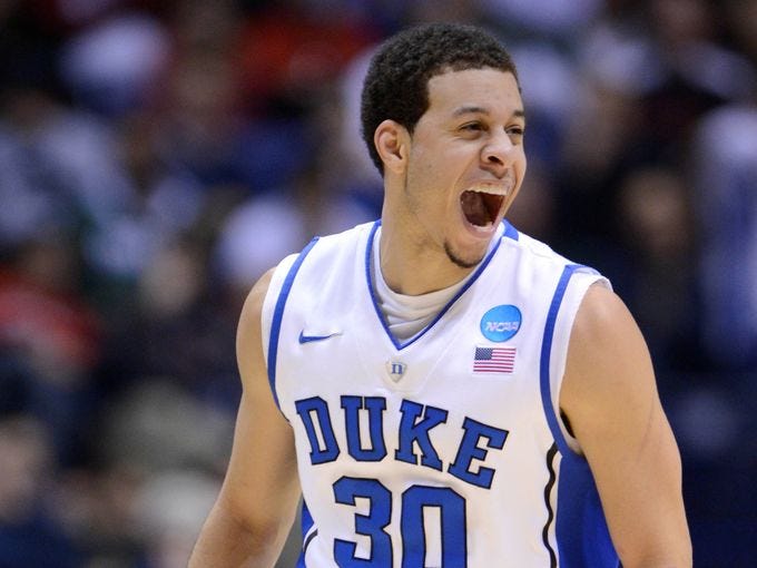 Seth Curry hit six 3-pointers and scored 29 points in Duke's Sweet 16 win over Michigan State.