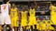 Michigan Wolverines guard Tim Hardaway Jr. (10) celebrates in the first half against the Florida Gators during the South regional final of the 2013 NCAA Tournament at Cowboys Stadium.