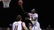 Louisville Cardinals center Gorgui Dieng shoots against the Duke Blue Devils  in the second half during the finals of the Midwest regional at Lucas Oil Stadium.