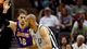 Game 1 in San Antonio: Spurs 91, Lakers 79 - Spurs center Tim Duncan drives on Lakers forward Pau Gasol.