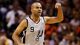 Game 1 in San Antonio: Spurs 91, Lakers 79 - Spurs guard Tony Parker argues a call.