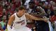 Game 2 in Los Angeles: Clippers 93, Grizzlies 91 - Blake Griffin posts up on Zach Randolph.