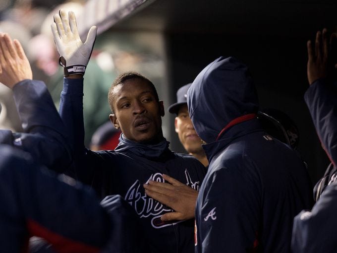 Brothers B.J., pictured, and Justin Upton hit back-to-back homers against the Rockies on April 24 for the first time in their careers during the fifth inning.