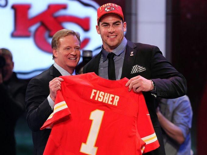 1. Eric Fisher, OT, Central Michigan to the Kansas City Chiefs