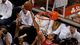 Game 1 in Miami: Bulls 93, Heat 86 - Joakim Noah blocks Udonis Haslem's shot.