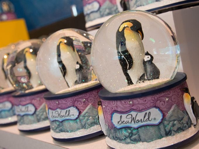 Penguin gifts for sale at the Glacial Collections store.