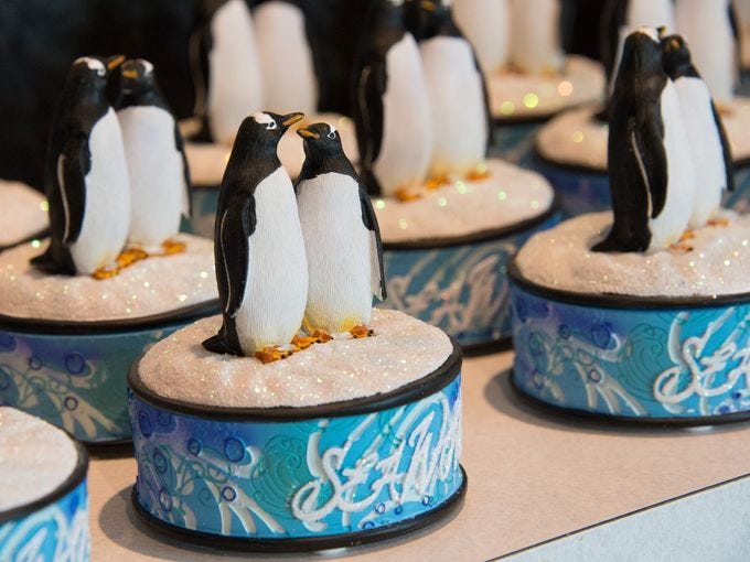 Other styles of penguin gifts for sale.