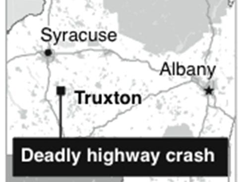 A highway crash in Truxton, N.Y., left seven people dead.
