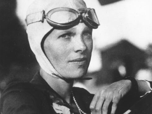 Amelia Earhart, the first woman to fly solo across the Atlantic Ocean, is seen in this undated photo.