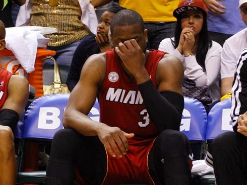 Wade has shown his frustration with his own game this series.