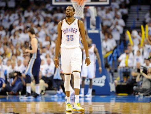 Thunder forward Kevin Durant plans to go without an agent for the immediate future.
