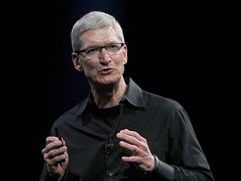 Apple CEO Tim Cook delivers the keynote address at last year's Worldwide Developers Conference.