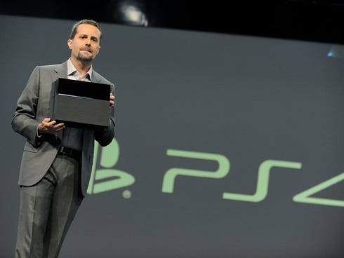 PlayStation 4 is unveiled for the first time by Andrew House, President and Group CEO, Sony Computer Entertainment Inc., at the PlayStation E3 Press Conference on Monday June 10, 2013 in Los Angeles.