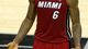 Game 3 in San Antonio: Spurs 113, Heat 77 - Heat forward LeBron James disputes a call.
