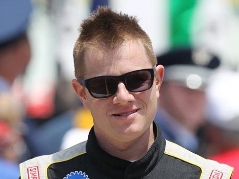 NASCAR Sprint Cup Series driver Jason Leffler prior to the Party in the Poconos 400 at Pocono Raceway.