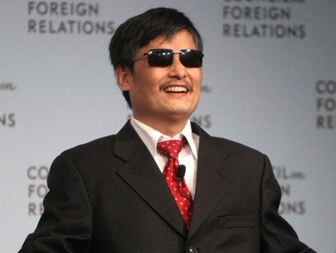 Chen Guangcheng speaks at the Council on Foreign Relations in New York.