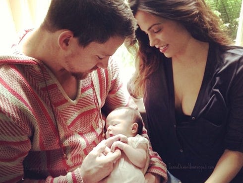 Channing Tatum and Jenna Dewan-Tatum share the first photo of their new baby, Everly.