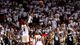 Game 6 in Miami: Heat 103, Spurs 100 (OT) - LeBron James drains a three-pointer late in the fourth quarter.