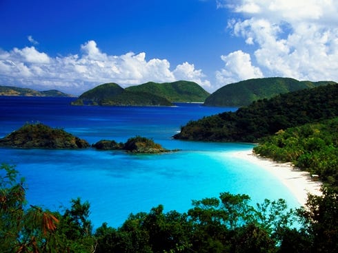 Trunk Bay, St. John, U.S. Virgin Islands. St. John, with its national parkland and legendary diving, will charm true escapists.