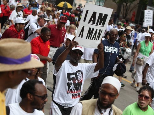 Thousands mark 50th anniversary of MLK's Detroit march | The ...