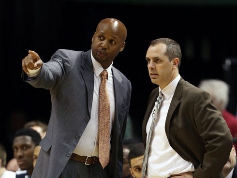 Indiana Pacers assistant Brian Shaw, left, is now the Denver Nuggets coach