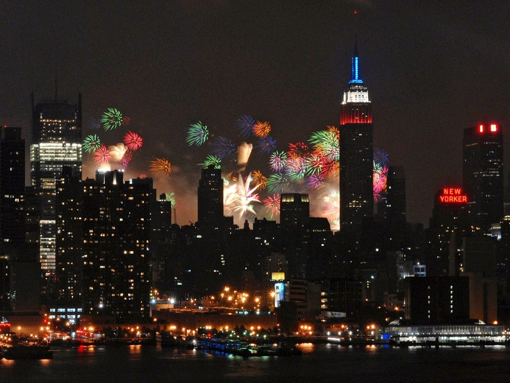 New York City skyline 4th of july fireworks, New york city tours