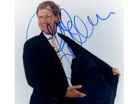 This signed pic of David Letterman is one of the thousands of items in Amazon's Entertainment Collectibles store.