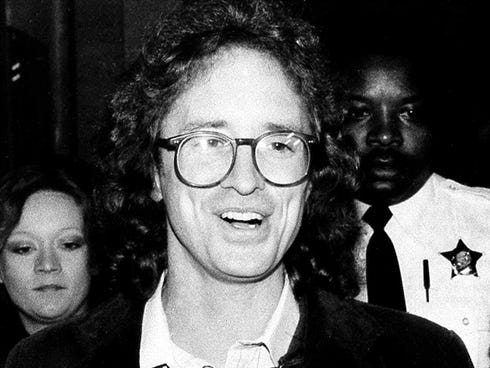 This Dec. 3, 1980 file photo shows former Weather Underground member William Ayers as he enters the Criminal Courts Building in Chicago. Ayers, now a professor at the University of Illinois at Chicago, helped found the radical organization, which car