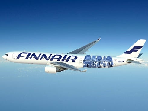 This undated photo shows a Finnair Airbus A330 with  the 